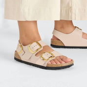 Milano Big Buckle Sandal In New Shine