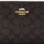 Coach Outlet Large Corner Zip Wristlet In Signature Canvas