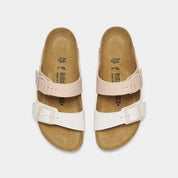 Women's Birkenstock Arizona Split Birko-Flor Beige Sandals HAWK2463