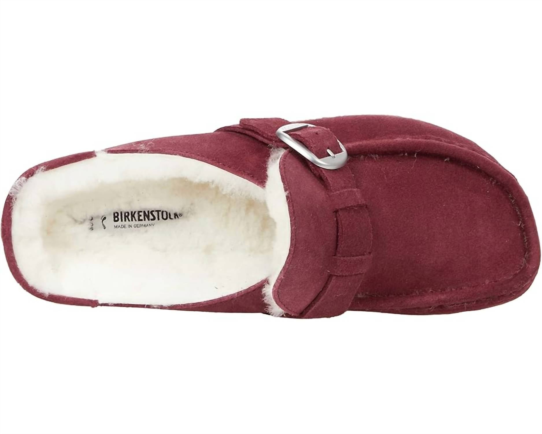 Women's Buckley Suede Slip On Mule In Maroon