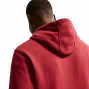 Men's Club Fleece Pull Over Hoodie In Crimson/white