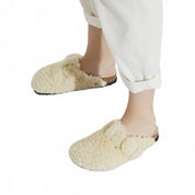 Women's Boston Big Buckle Teddy Shearling Clog In Eggshell