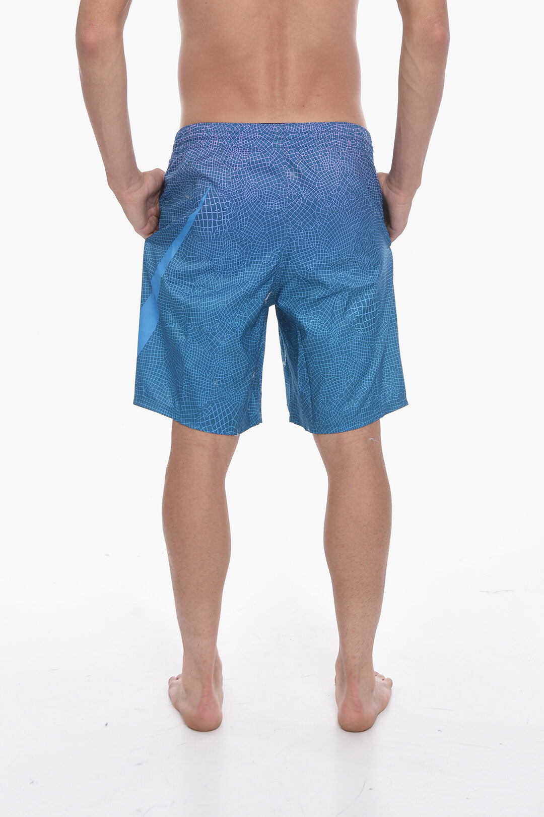 SWIM Boxer Swim Trunks GRID SWOOSH with 2 Pockets