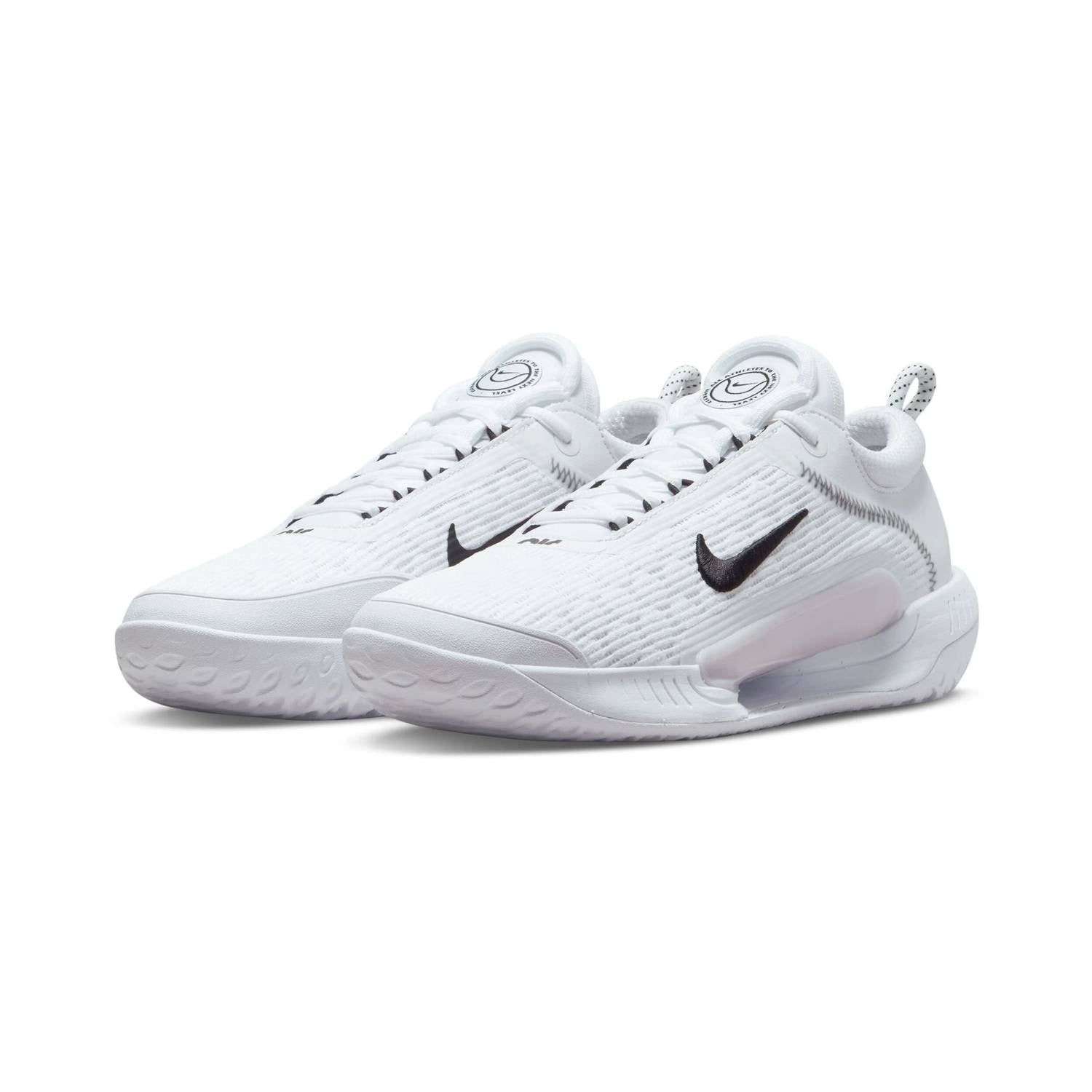 Men's Zoom Court Next Hard Court Tennis Shoes In White/black