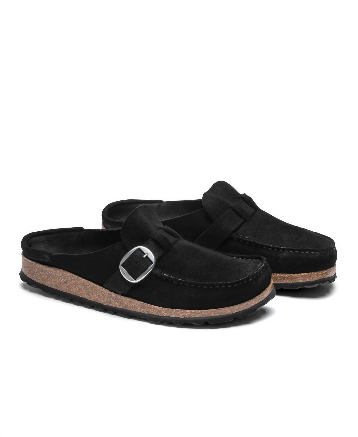 Women'S Buckley Suede Leather Sandal in Black
