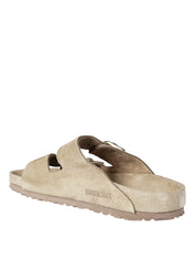 Suede Arizona Metallic Buckle Sandals
