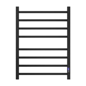 Devanti Heated Towel Rail 8 Square Bars with Timer Electric Heater Warmer Rack