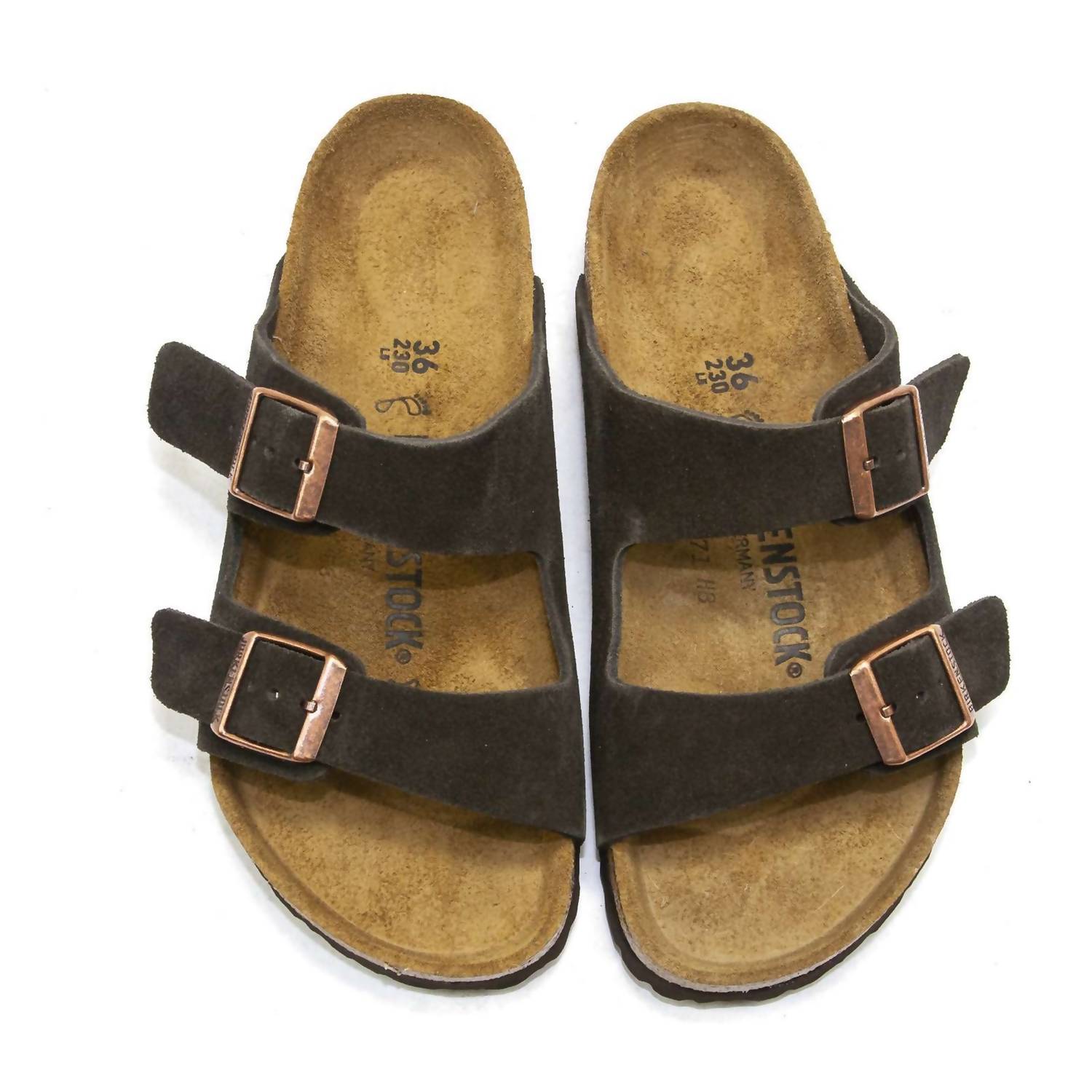 Men's Arizona Suede Sandals In Mocha