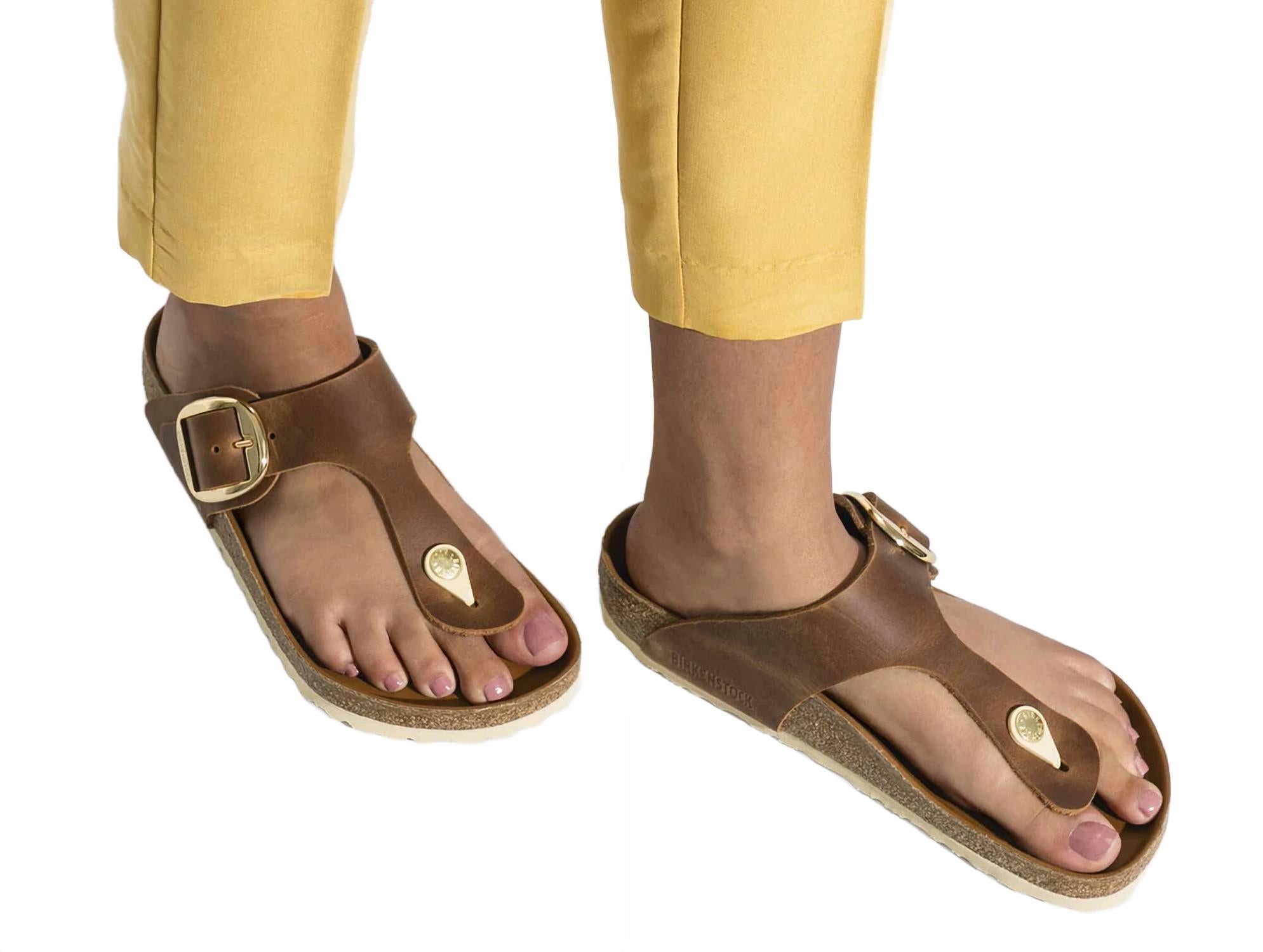 Women's Gizeh Big Buckle Sandal In Cognac
