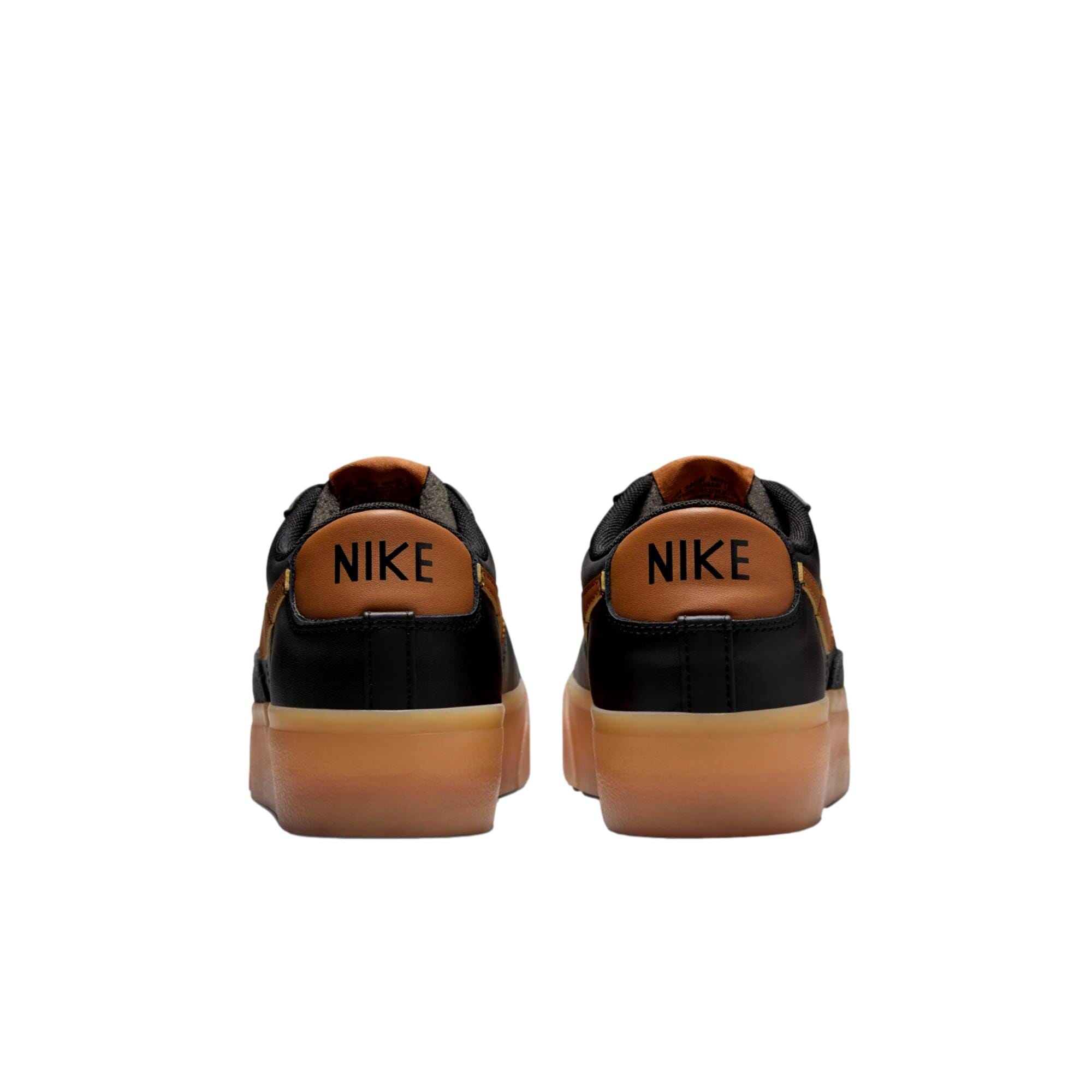 Women's Nike Blazer Low Platform Black / Light Bristish Tan - White DJ0292-003