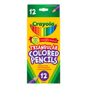 12pc Crayola Full Size Triangular Coloured Pencils 3+