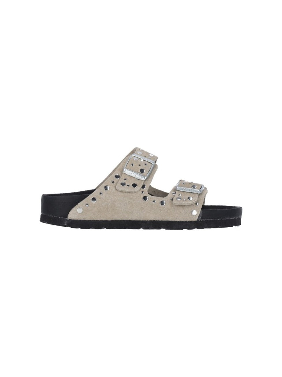 "Arizona Rivet" Studded Sandals – Taupe