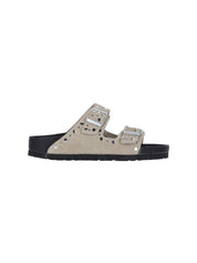 "Arizona Rivet" Studded Sandals – Taupe