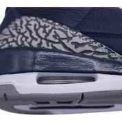 Nike Air Jordan 3 Retro Sneakers in 'Georgetown' in Blue and Grey Tumbled Leather