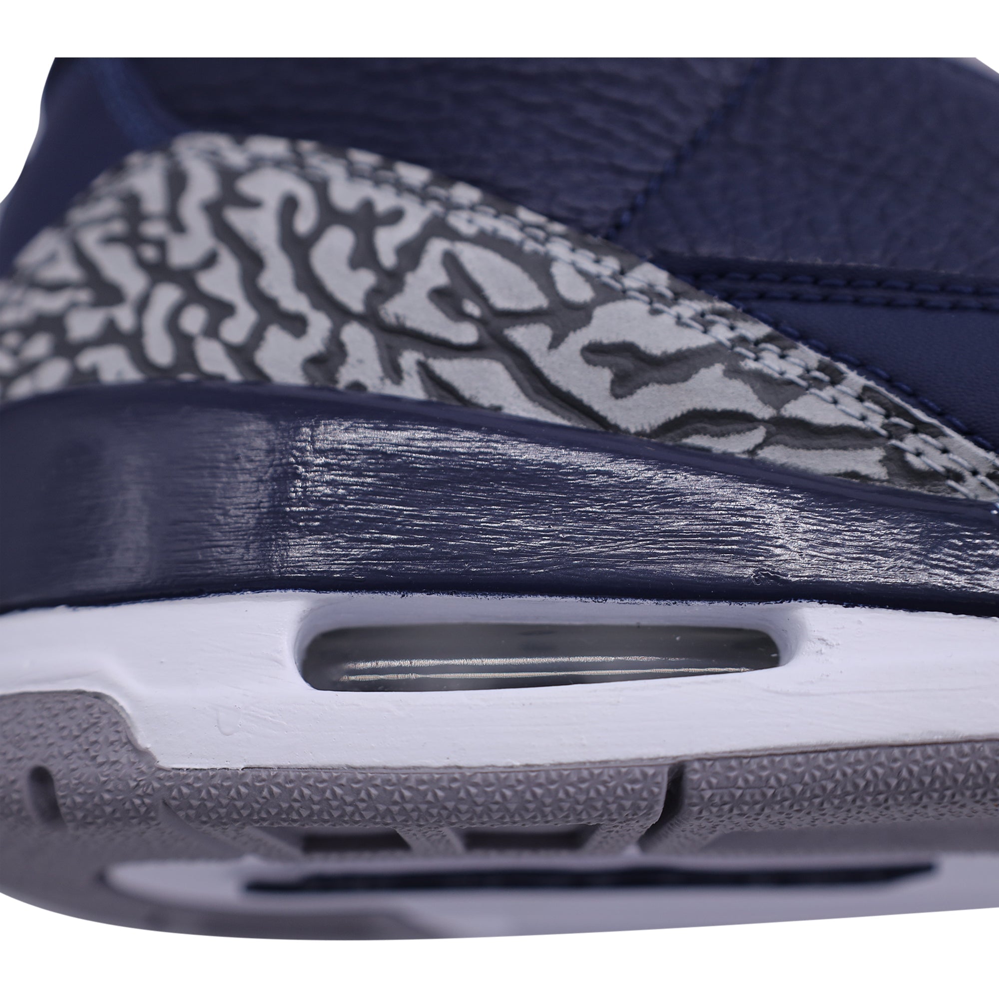 Nike Air Jordan 3 Retro Sneakers in 'Georgetown' in Blue and Grey Tumbled Leather