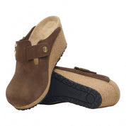 Women's Fanny Ring Buckle Clog In Dark Tea