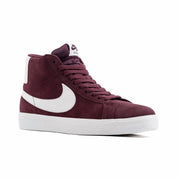 Men's Blazer Mid Sneakers In Burgundy Crush/summit White