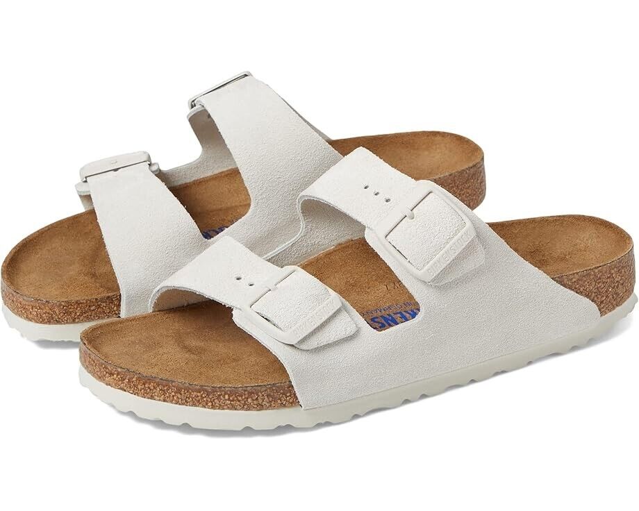 Men's Birkenstock Arizona 1024554 Sandal 13-13.5 White Soft Footbed Slide ZPO1366