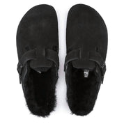 Unisex Boston Shearling Sandal In Black