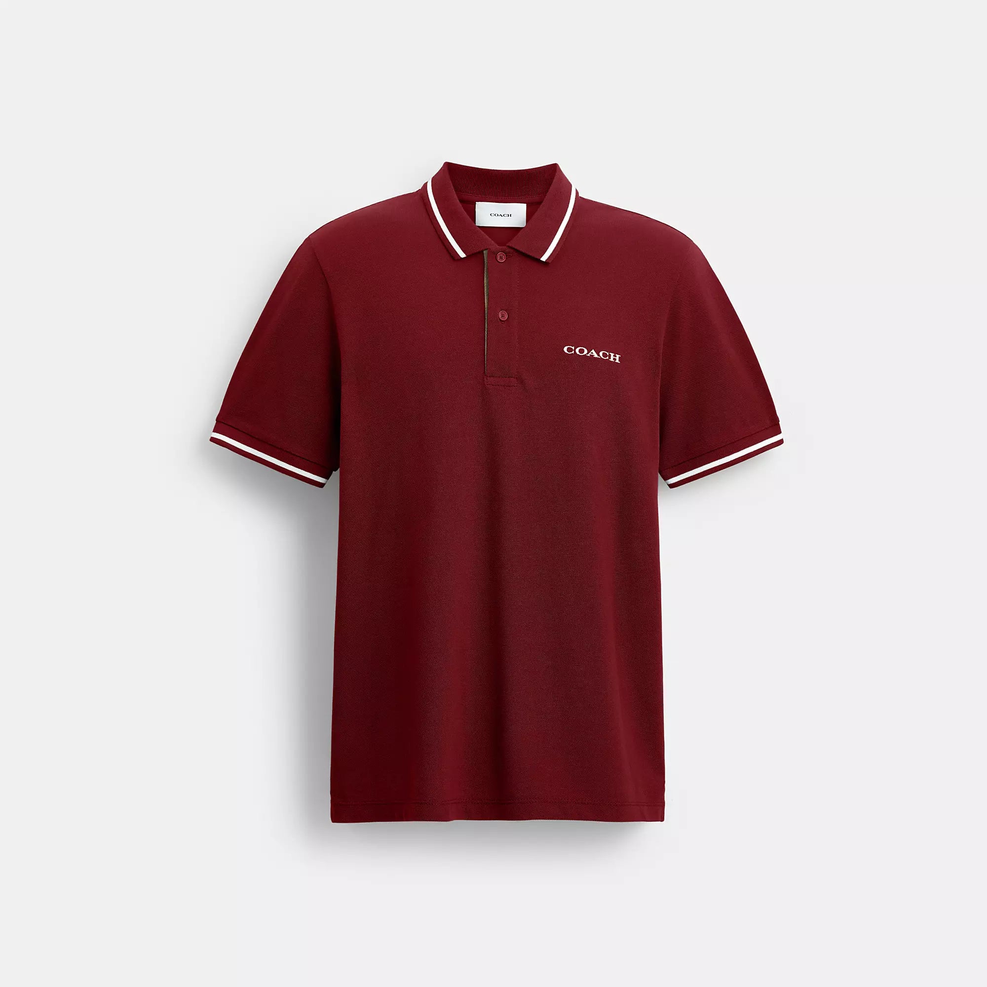 Coach Outlet Signature Trim Polo In Organic Cotton
