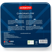 72 Derwent ChromaFlow Coloured Artists Pencils Tin Set Professional