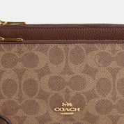 Coach Outlet Double Zip Wallet In Signature Canvas