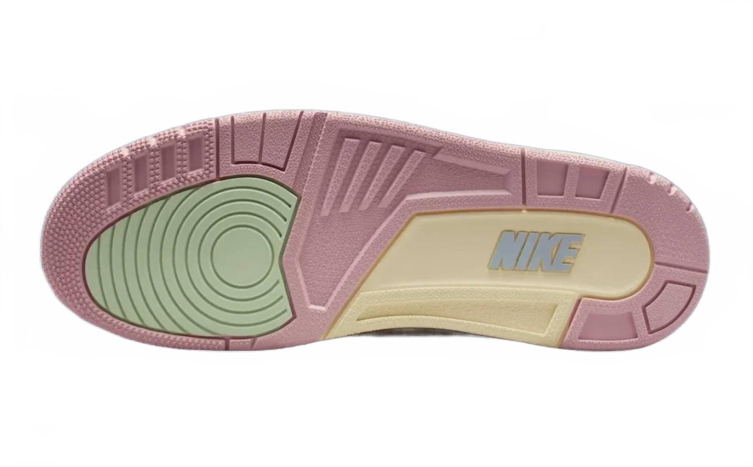 Men's Retro Jordan 3 Sneaker In Pastel Green/pink