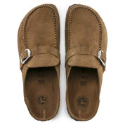 Unisex Buckley Suede Leather Clogs In Tea