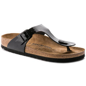 Women's Gizeh Birko-Flor Sandals In Black Patent