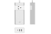 Aerocool Aluminium Power Board 1 AC Outlet + 1 Type C + 2 USB Ports