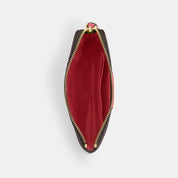 Coach Outlet Corner Zip Wristlet In Signature Canvas With Stripe