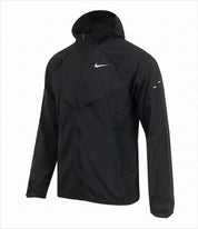 Matte Finish Hooded Jacket with Angular Panel Design