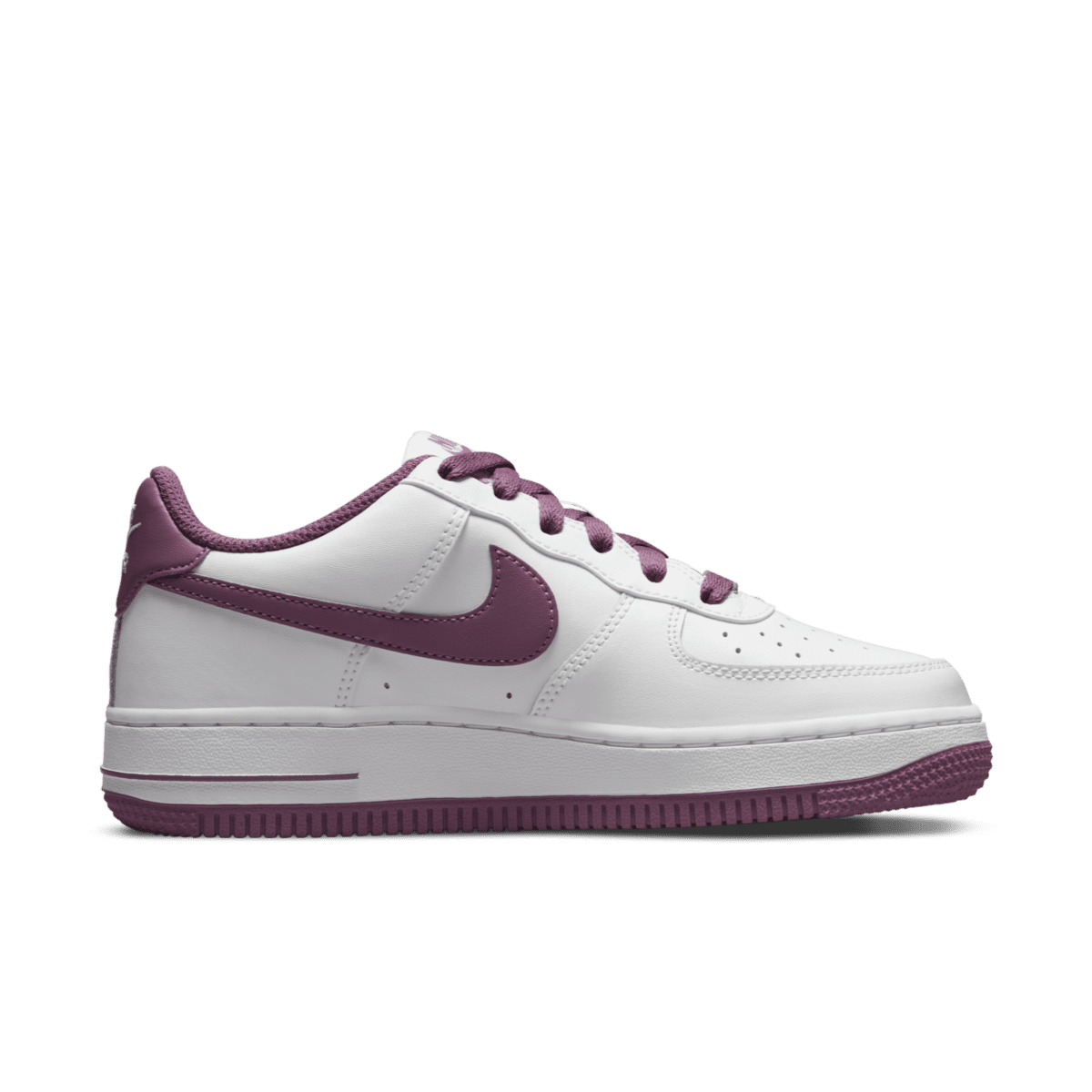 Nike Air Force 1 Low DH9600-101 Sneakers Boys White Mauve Leather Low Top Shoes