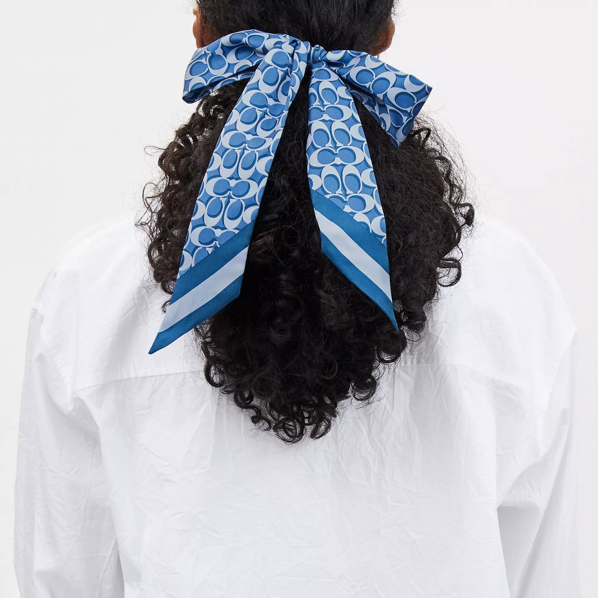 Coach Outlet Signature Print Silk Skinny Scarf