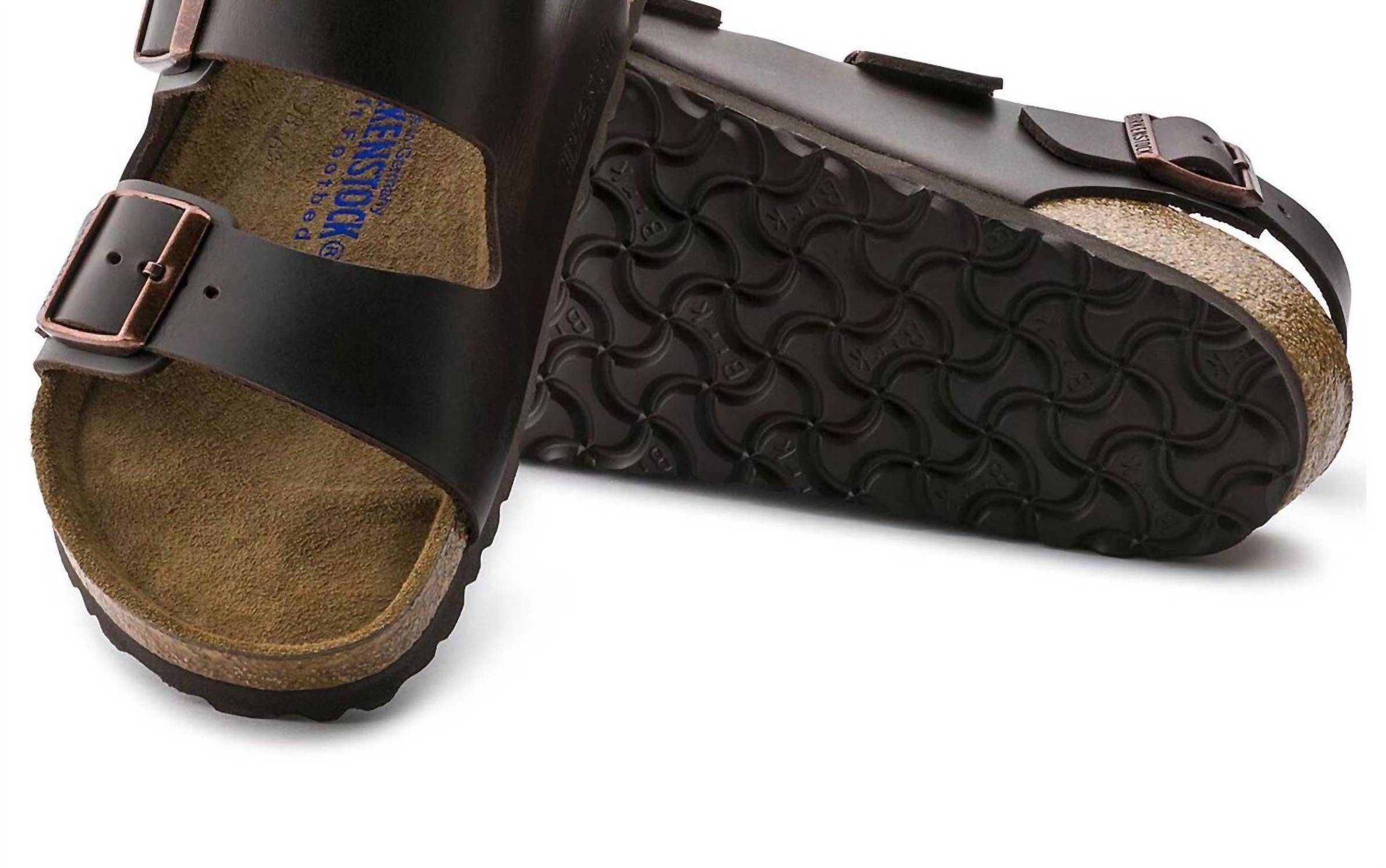 Unisex Milano Soft Footbed Sandals In Brown