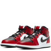 Little Kid's Air Jordan 1 Mid Black/Black-gym Red 640734-069