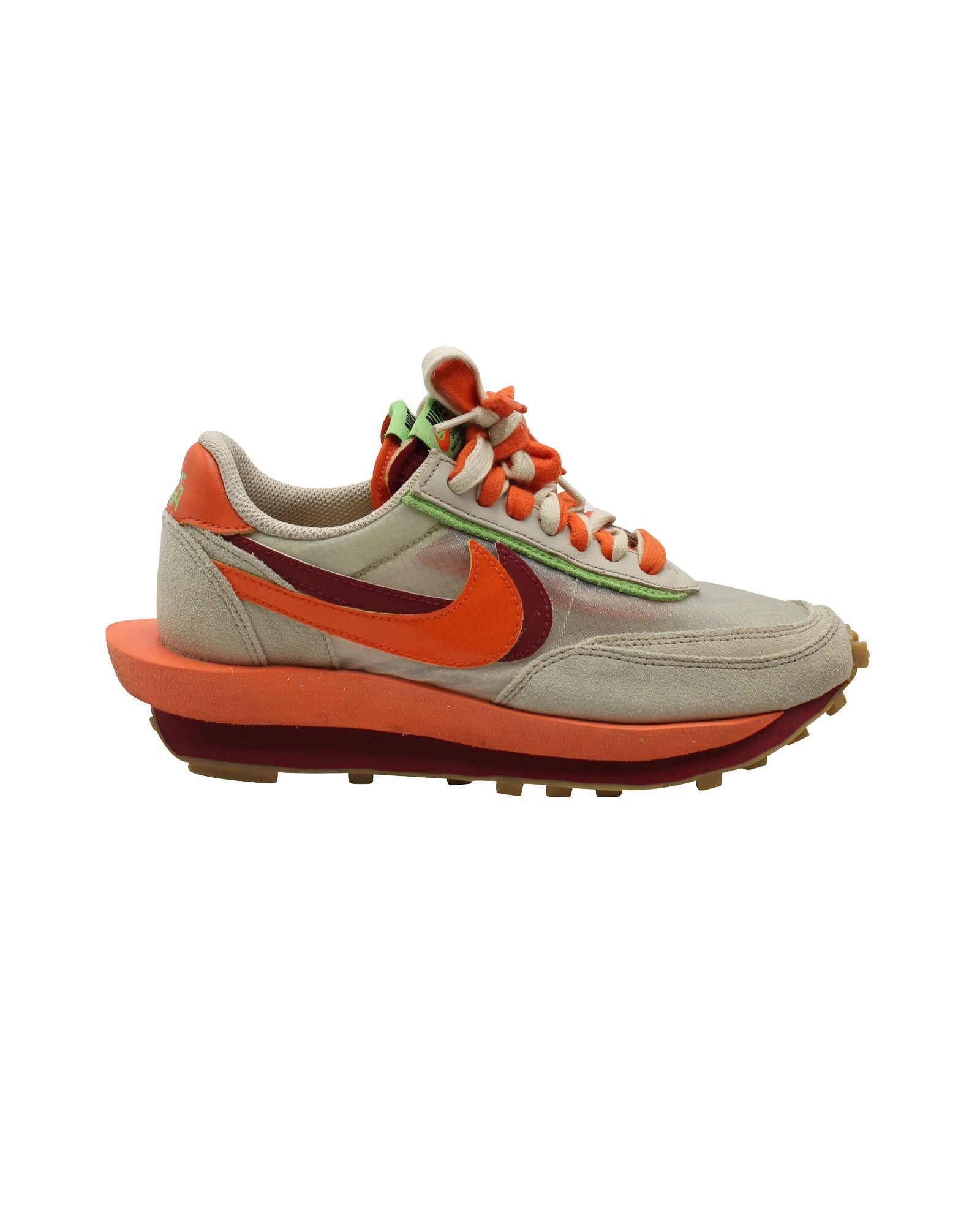 Nike x Sacai x CLOT LDWaffle in Net Orange Blaze Suede