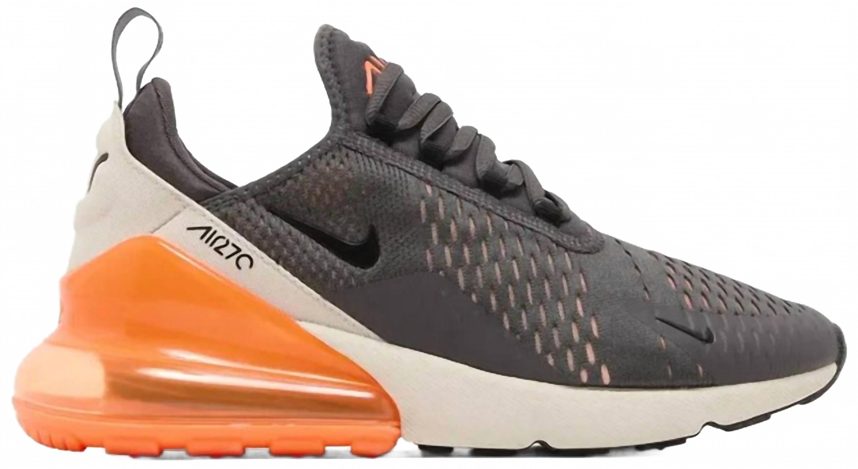 Men's Air Max 270 Shoes In Grey/white/orange