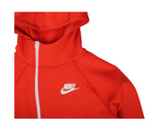 Women's Nike Sportswear Tech Fleece Full-Zip Habanero Red Hoodie 930757-634