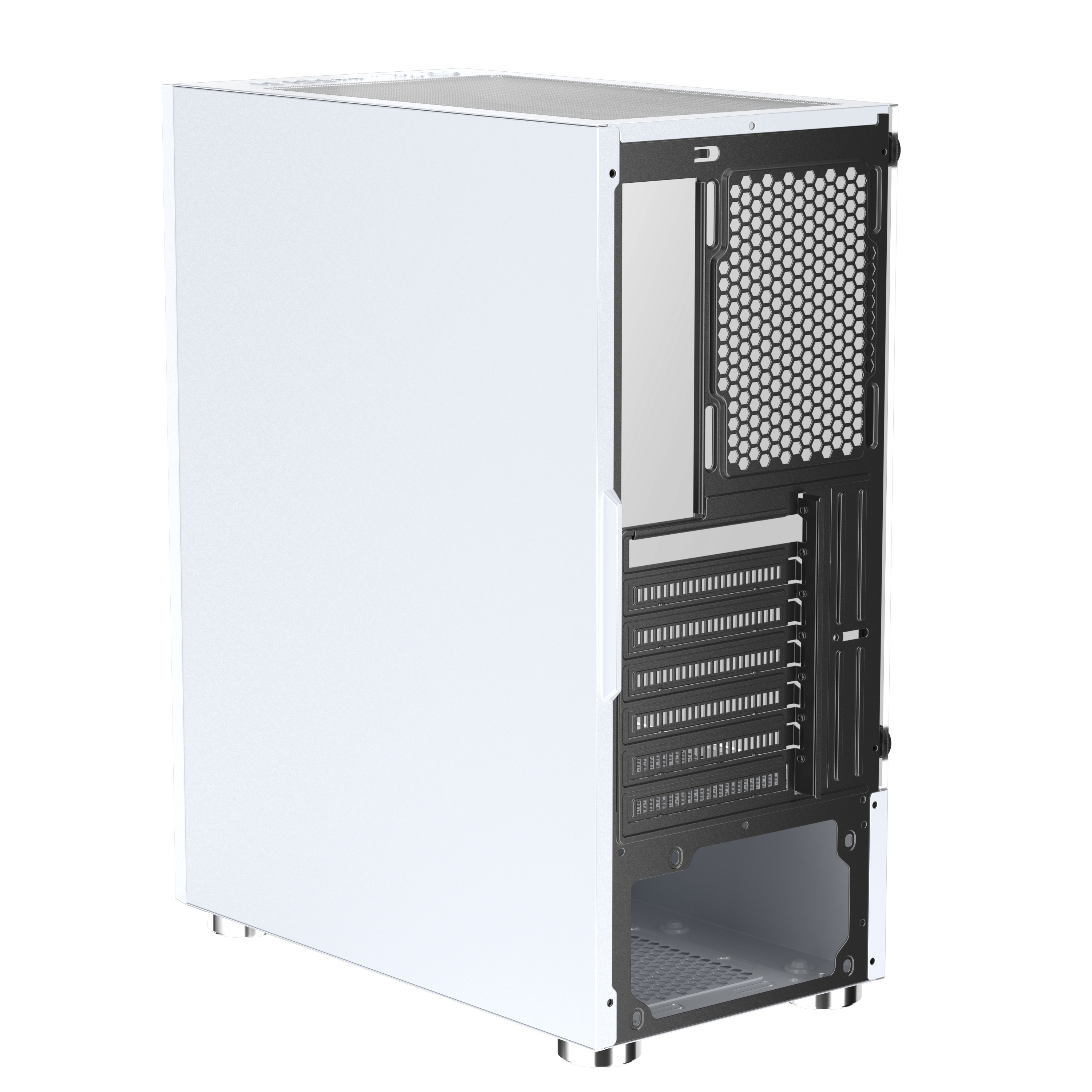 1st Player DK-3 ATX/Micro ATX Tempered Glass PC Computer Case (White)