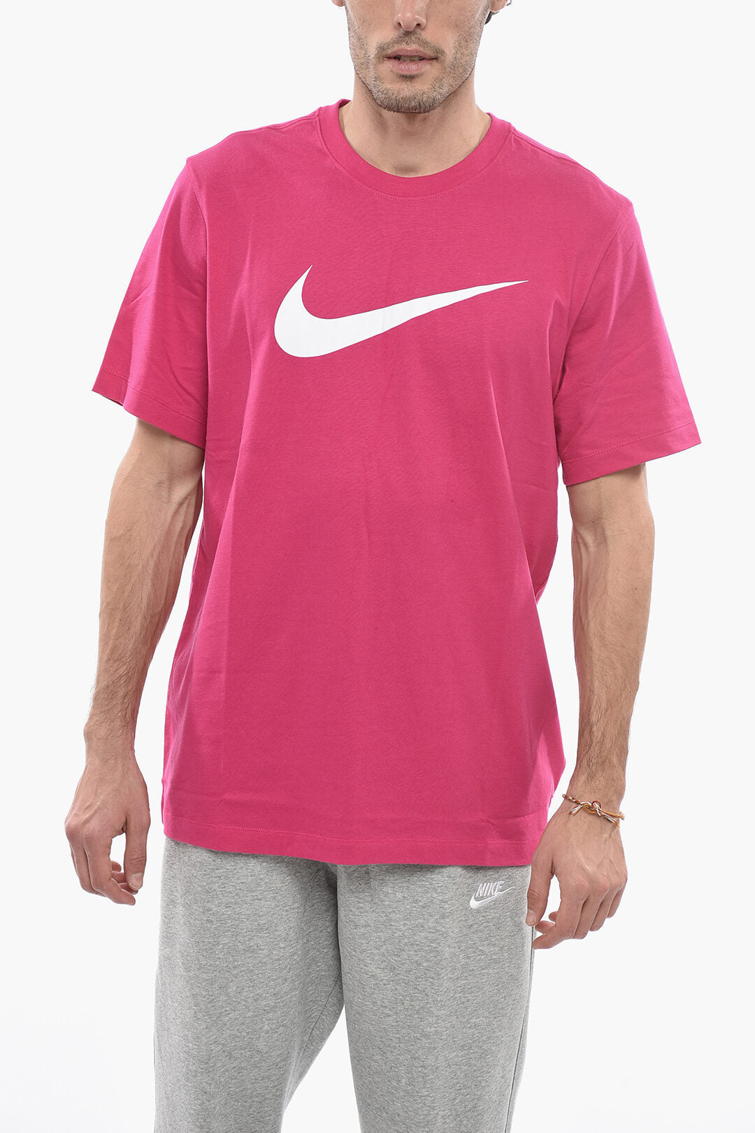 Nike Crew-Neck ICON SWOOSH T-shirt with Print on the Front