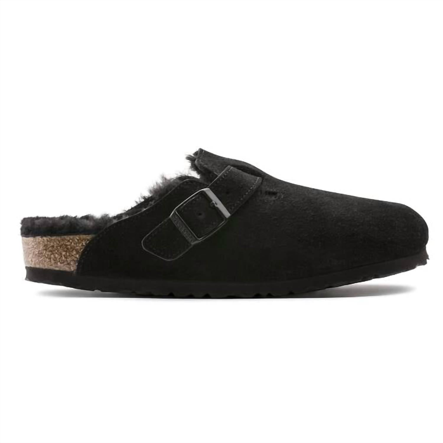 Men's Boston Shearling Clog In Black