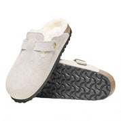 Women's Boston Shearling Clog In Antique White
