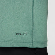 Men's Nike Dri-Fit T-Shirt Green Stretch Raglan Short Sleeve Fitness SRT655
