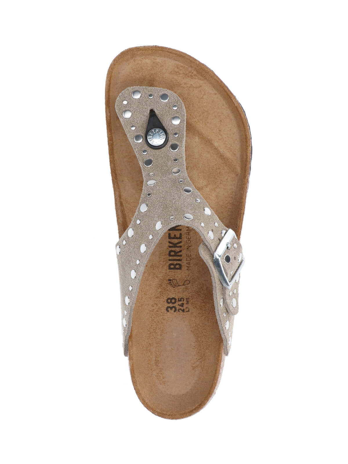 Two-Strap Beige Sandals With Adjustable Buckles