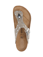 Two-Strap Beige Sandals With Adjustable Buckles