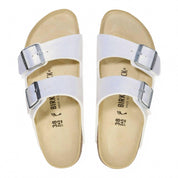 Women's Arizona Birko Flor Sandal In Embossed Lizard White