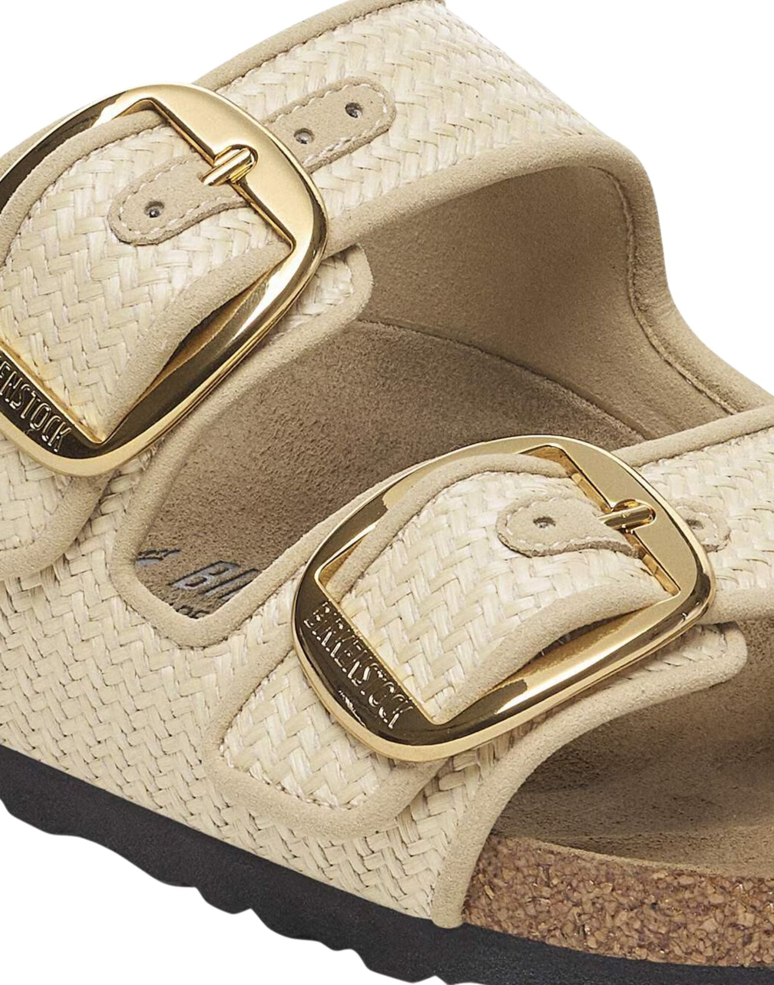 Arizona Big Buckle Raffia Sandals