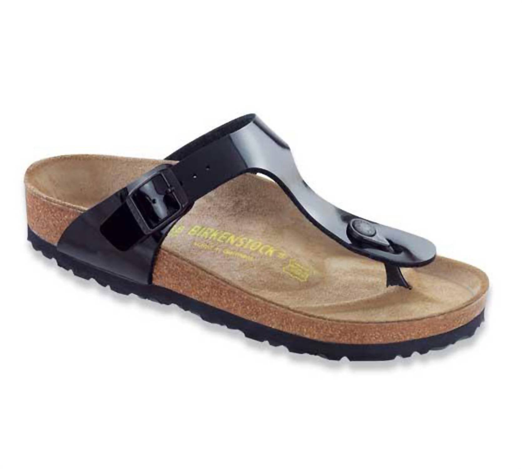 Women's Gizeh Sandals In Black Patent