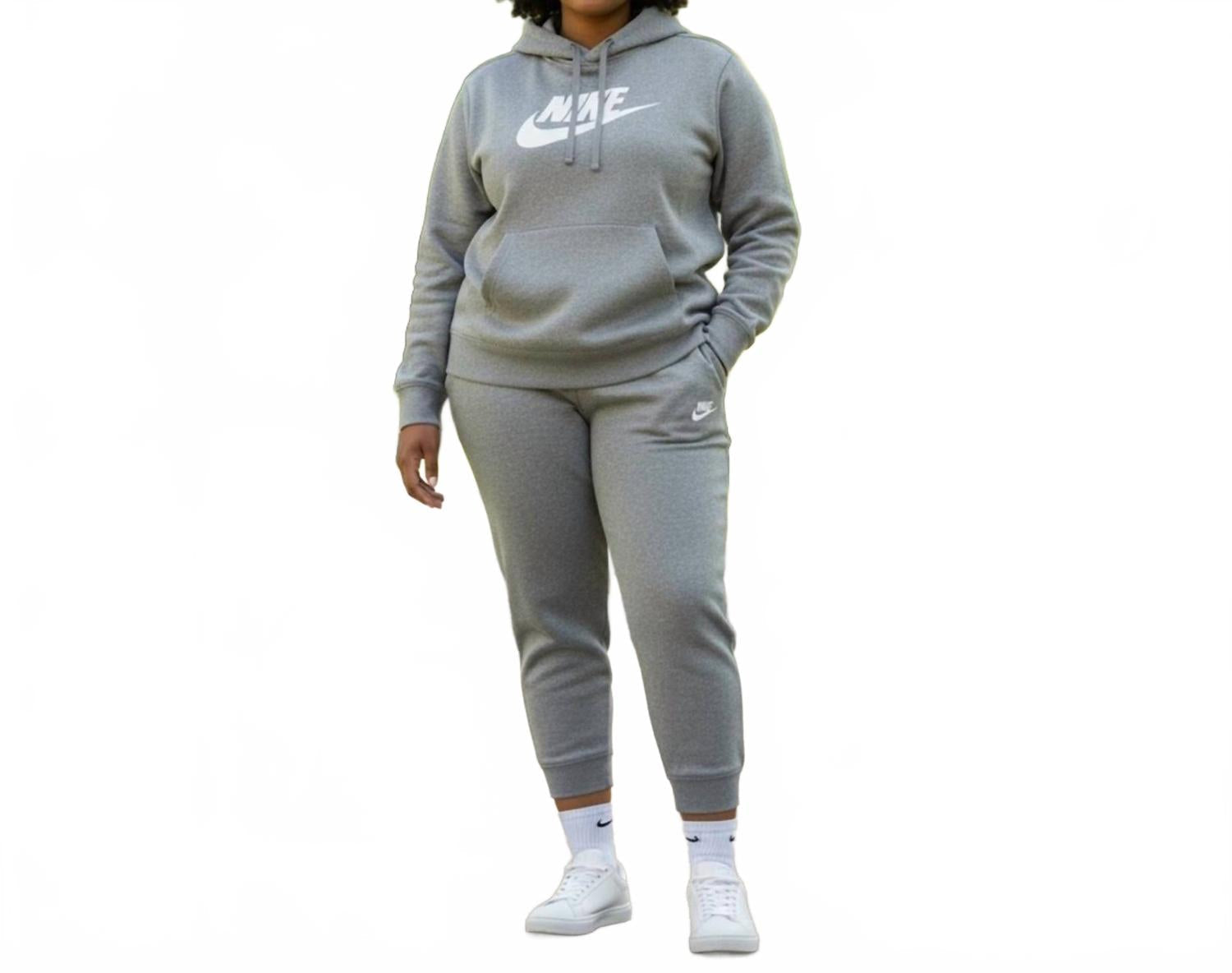 Elastic Waistband And Cuffs Sweatpants In Gray